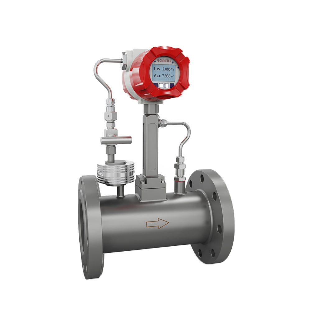MEDIDOR DE FLUJO TIPO VÓRTICE AMR CON COMPENSACIÓN DE TEMPERATURA Y PRESIÓN